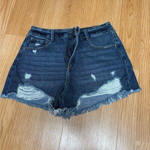 Sincerely Jules Blue Distressed Jean Shorts
